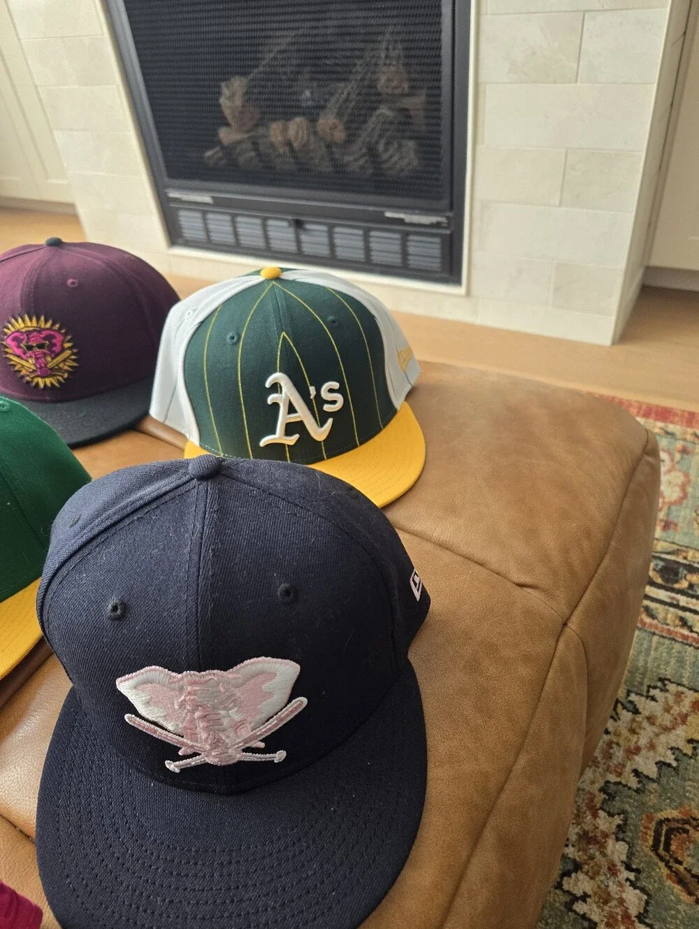 Lot of 10 New Era 5950 Oakland A's Hats. Size 8